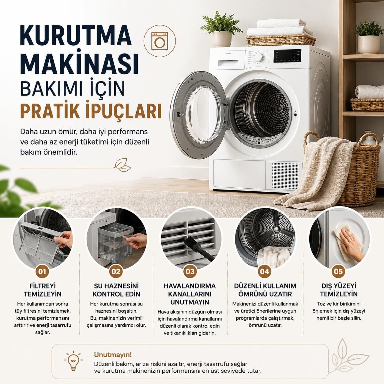 Kurutma Makinesi Bakımı İçin Pratik İpuçları